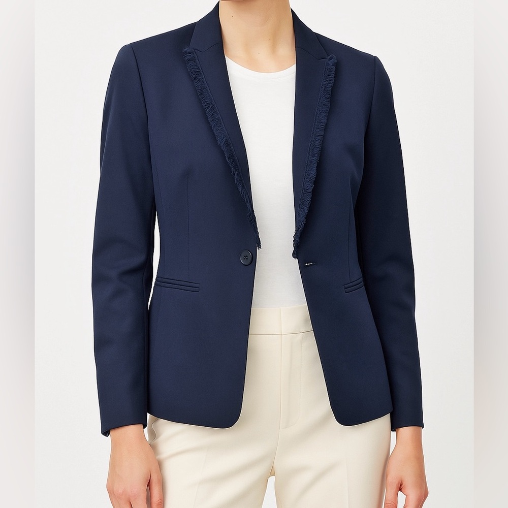 Banana Republic Navy Fringe Women's Blazer size 2